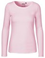 Dames T-shirt Neutral Long Sleeve Light Pink